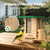 Birdfy Feeder Wood - Wooden Smart Bird Feeder with Camera