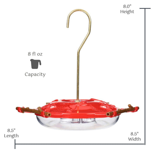 Hummguard® Hummingbird Feeder Bundle, 8 oz Feeder + 12 Nectar Tips