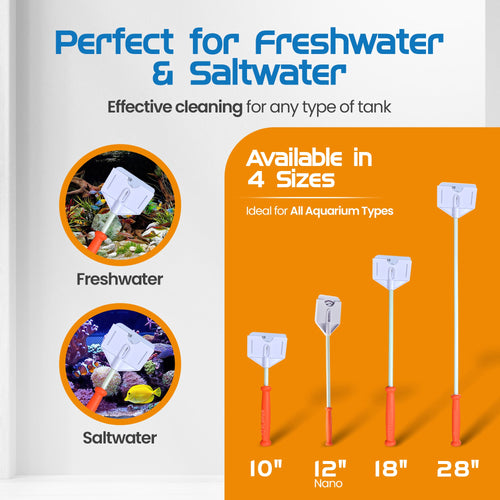 Flipper Platinum NANO Aquarium Algae Scraper 12
