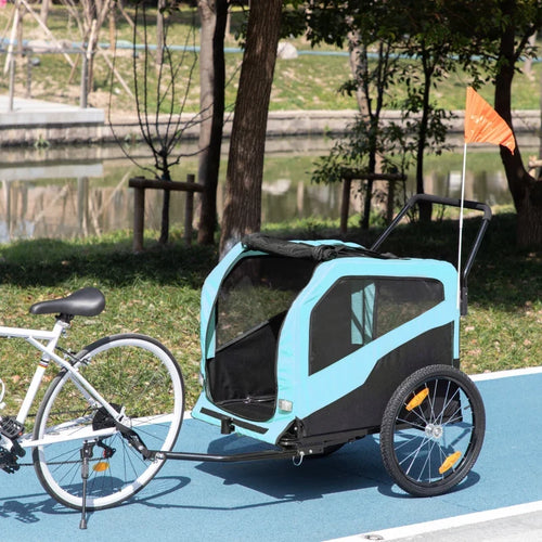 2-in-1 Dog Bike Trailer Pet Stroller Carrier for Large Dogs