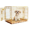 24-42 Collapsible Copper Gold Dog Crate GLD24-42