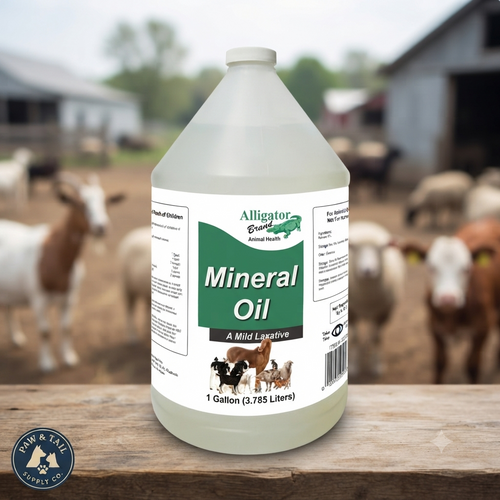 Alligator Brand Mineral Oil Digestive Support for Horses Cattle Dogs Cats 1 Gallon