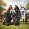 Davis Scruffy Horse Shampoo + HandsOn Grooming Gloves Large Size - Complete Grooming Kit