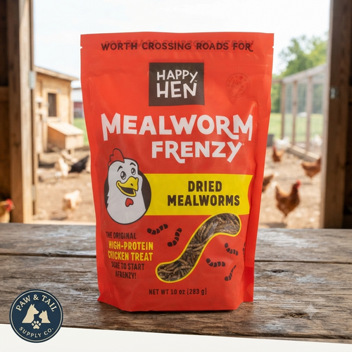 Happy Hen Mealworm Frenzy Poultry Treat Dried Mealworms 10 oz. 2-Pack