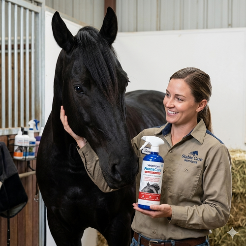 Vetericyn FoamCare Equine Medicated Shampoo Horse Coat 32 oz.