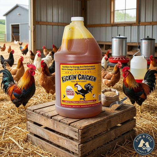 Healthycoat Kickin' Chicken Food Supplement for Poultry Omega Support Gallon