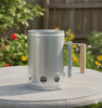 21st Century Steel Charcoal Starter Lights Charcoal Without Fluid Uses Newspaper