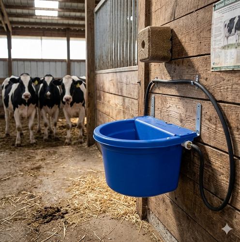 Little Giant Automatic Animal Waterer Blue 4 Gallon Float Controlled Livestock 2PCK