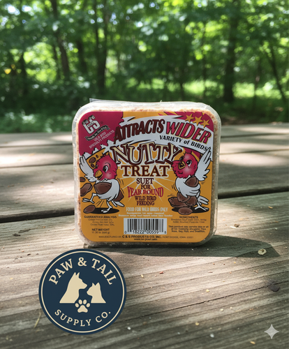 C&S Nutty Suet Treat 11.75 oz Wild Bird Suet Cake Seeds & Nuts Year-Round