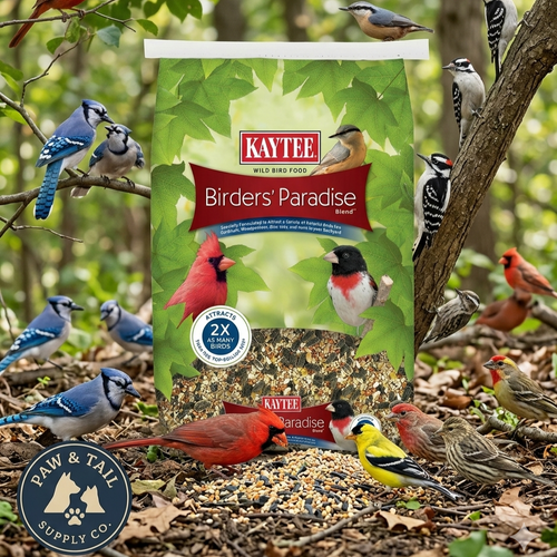 Kaytee Birders' Paradise Blend 20lb Wild Bird Seed for Cardinals, Finches & Songbirds