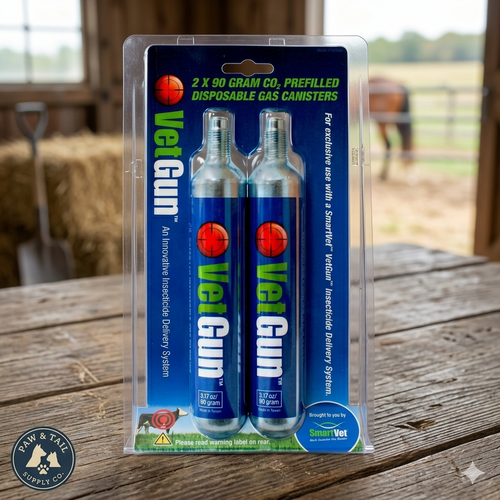 AgriLabs CO2 Propellant 90g 2-Pack for VetGun Livestock Delivery System