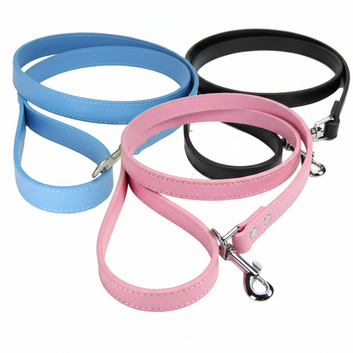 Classic Leather Dog Leash – Soft Vegan Leather Everyday Walking Lead