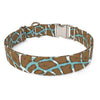 Giraffe Print Teal Dog Collar
