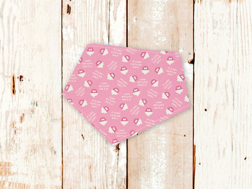 Gotcha Day Pink Cupcakes Dog Bandana
