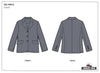 Grand Prix Girl's EQJ 3 Button Show Jacket, Cadet Blue