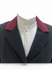 Grand Prix Ladies EQJ Classic 3 Button Show Jacket, Black with Burgundy Collar
