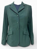Grand Prix Ladies EQJ Classic 3 Button Show Jacket, New Green with Navy Piping
