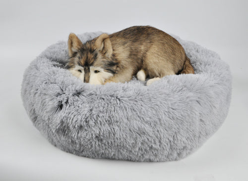 Mr. Peanut's 28 OrthoPlush® Pet Bed - Snowflake White Two Tone
