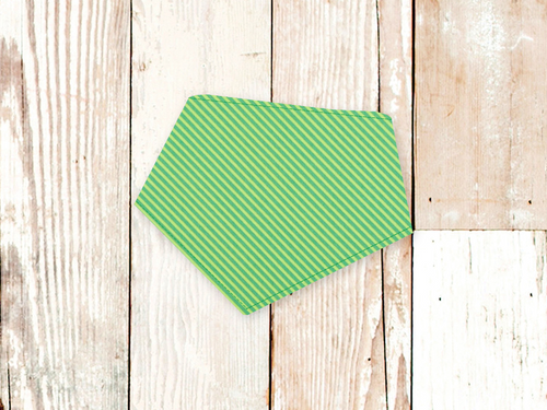 Green Candy Stripe Dog Bandana