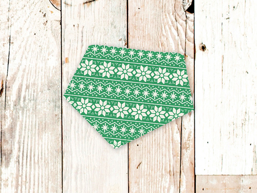 Green Fair Isle Dog Bandana