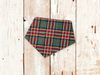 Green Tartan Plaid FLANNEL Dog Bandana