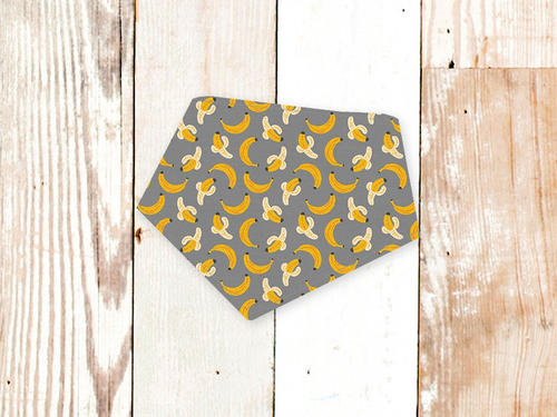 Grey Bananas Dog Bandana