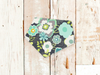 Grey Flowers Dog Bandana