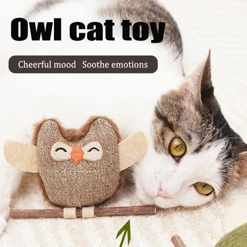 Owl Shaped Handmade Cat Toys - Bite Resistant Interactive Toy