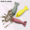 Geshifeng Linen Fish Catnip Toy - Interactive Plush Cat Toy