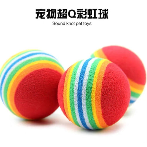 Hovicaed Rainbow EVA Sponge Ball Interactive Cat Toys