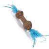 Mouse Shaped Corrugated Paper Cat Scratcher Toy with Feathers