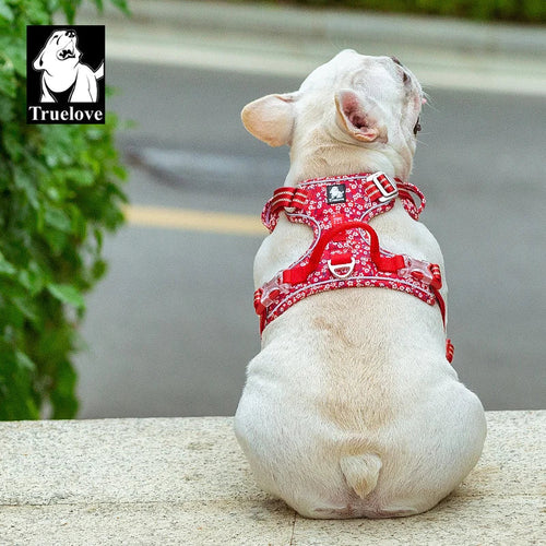 Truelove Floral No Pull Dog Harness - Reflective Cotton Vest