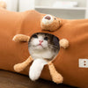 Straight Collapsible Cat Tunnel Toy - Suede 25x120cm