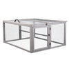 Portable Grey FCJ Folding Rabbit Hutch Wooden Guinea Pig Runway with Perch Pole Outdoor Animal Cage