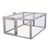 Portable Grey FCJ Folding Rabbit Hutch Wooden Guinea Pig Runway with Perch Pole Outdoor Animal Cage