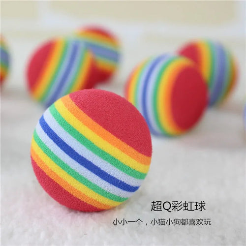 Hovicaed Rainbow EVA Sponge Ball Interactive Cat Toys