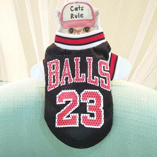 Mesh Basketball Uniform Jersey for Dog Cat Pet