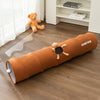 Straight Collapsible Cat Tunnel Toy - Suede 25x120cm