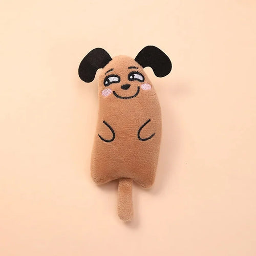 Idepet Catnip Plush Cat Toy - Cute Cartoon Thumb Toy with Tail