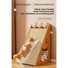 Large Vertical Cat Tree - Wood and Sisal Scratching Tower House