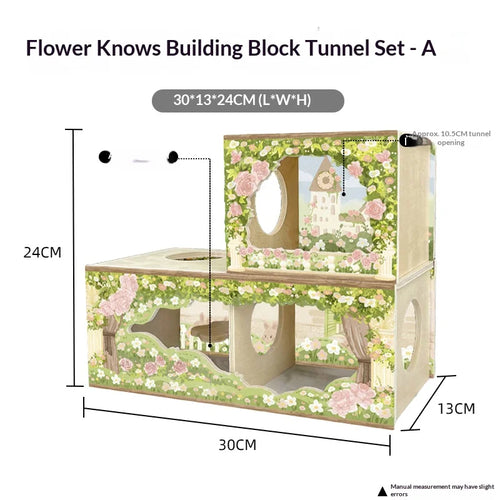 Original Design Eco-Friendly Solid Wood Spring-Themed Large Hamster Hide Small Animal Cage