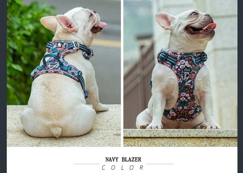 Truelove Floral No Pull Dog Harness - Reflective Cotton Vest