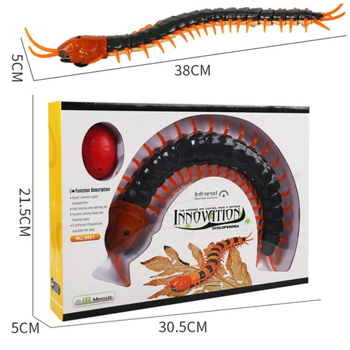 Funny Electronic Pet Remote Control Simulation Giant IR RC Scolopendra Centipede April Fools' Day Tricky Prank Insect Toy Gift