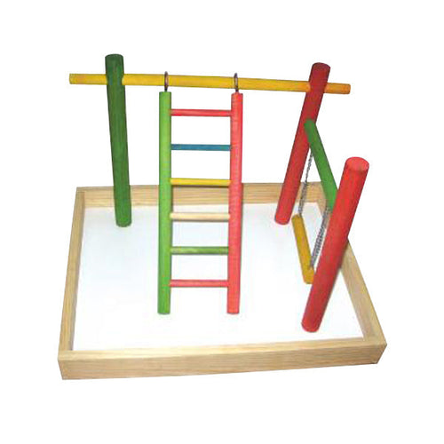 A&E Cage Wood Table Top Play Station(without T perch)