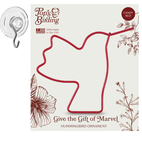 Hummingbird Ornament, Marvel Red