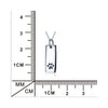 Ladies Glossy Square Dog Paw Print Tag Necklace