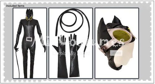 Miccostumes Cat Suit Kitty Cosplay Costume Black Bodysuit Jumpsuit Woman Halloween Cosplay Costume