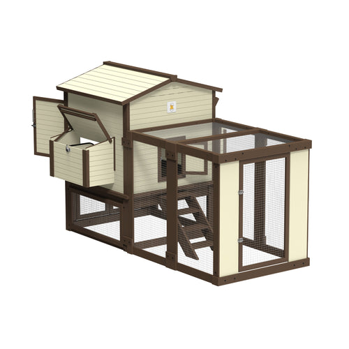 FlockRight Chicken Coop - House with Stand & Run