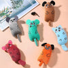 Idepet Catnip Plush Cat Toy - Cute Cartoon Thumb Toy with Tail