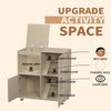 Hamster Cage, Small Animal Cage for Chinchilla/Rat, 4-Tier Guinea Pig Cage Wood with Acrylic Windows, Storage Cabinet